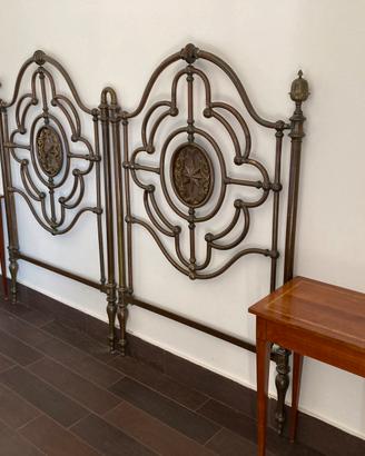 Letto matrimoniale ottone dell'800