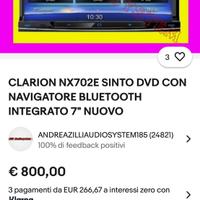 Stereo come nuovo CLARION NX702E