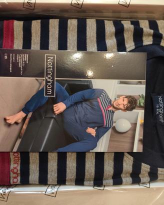 Pigiama da uomo in cotone felpato NUOVO tg. 6/XL