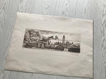 Acquaforte IL VENETO VISTO DA LUGANO