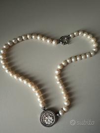 Collana argento e cammeo