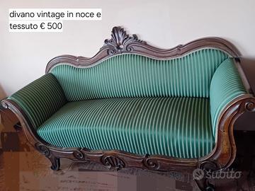 Divano antico stile Luigi Filippo in noce