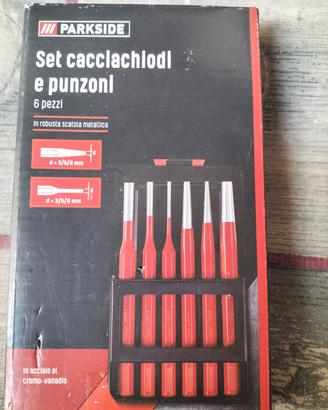 Set Caccia chiodi e punzoni Parkside nuovo 