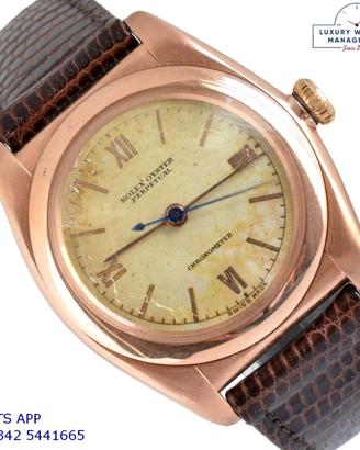 ROLEX Ovetto 3696 Chronometer ivory rose gold 18KT