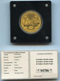 NIGER 100 FRANCHI 2022 ORO 999 ACQUILA AMERICA USA