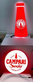 Coppia Tabelle Insegne Luminose Campari Soda Nuove