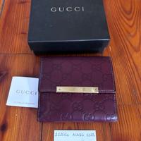Portafoglio Gucci originale in pelle GG bordeaux –