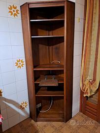 mobile/libreria ad angolo in legno massello 