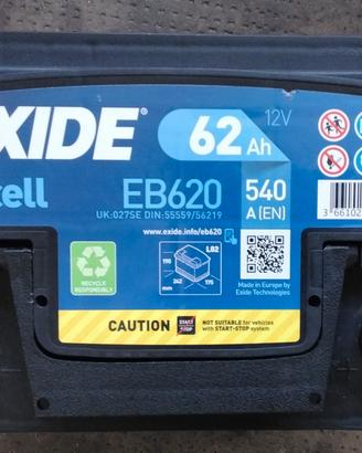 Batteria auto usata 62 ah 540 A