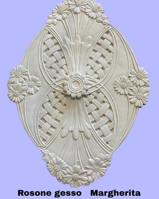 Rosone monumentale decorativo in gesso. Margherita