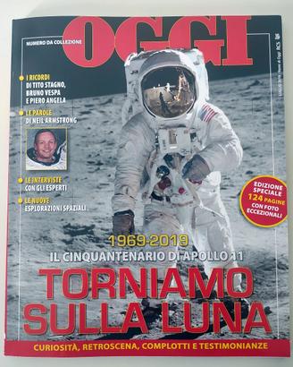 Libro da collezione sulla luna allunaggio 2019