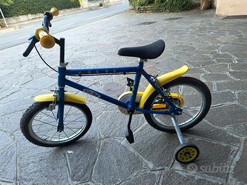 bicicletta per bambini con rotelle rimovibili 