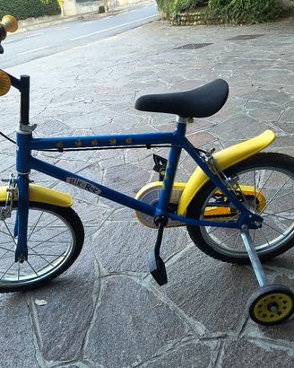 bicicletta per bambini con rotelle rimovibili 