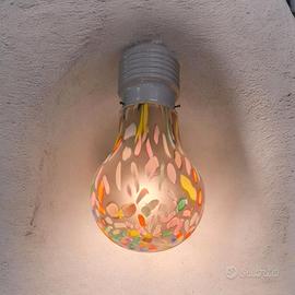 Lampada Sospensione "Lampadina" Due P  anni 80