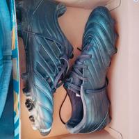 scarpe Adidas calcetto in pelle nera copa mondial 