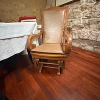 sedia a dondolo legno
