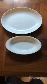 2 vassoi ovali di ceramica 
