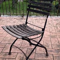 Lotto di 6 sedie da giardino in teak