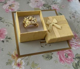 Anello regolabile placcato in oro 18k
