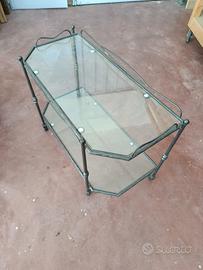 Mobile in ferro battuto e vetro