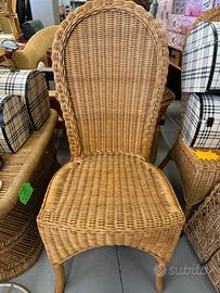 Sedia in vimini da giardino nuova
