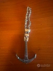 Portachiavi argento con ancora rolex originale ann