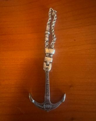 Portachiavi argento con ancora rolex originale ann