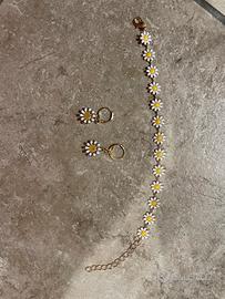 Set collana e orecchini margherite