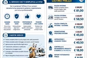 pulizia camper 