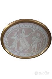 Quadretto ovale decorativo in stile vintage