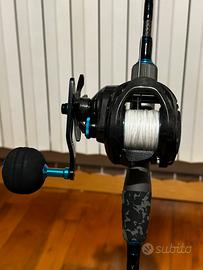 Canna e mulinello da vertical/calamari