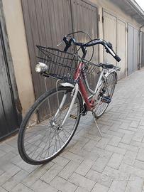Bicicletta con doppio cambio e cestino