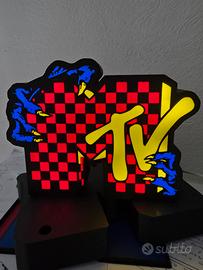 Lampada LED MTV stile retrò stampata in 3D