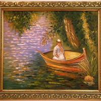 Frau im Boot-  (72x62cm)  P.August Renoir