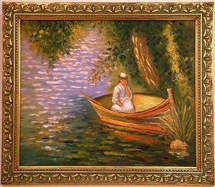 Frau im Boot-  (72x62cm)  P.August Renoir