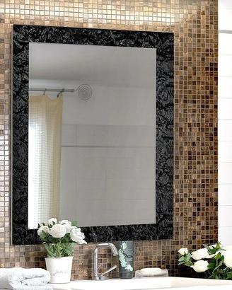 SPECCHIERA CON CORNICE LACCATA NERA