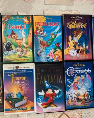 Tanti VHS cartoni animati Disney classici e non