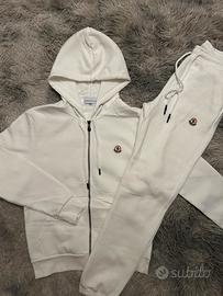 completo tuta moncler bianca taglia S