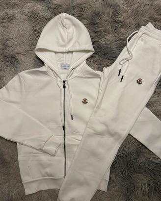 completo tuta moncler bianca taglia S