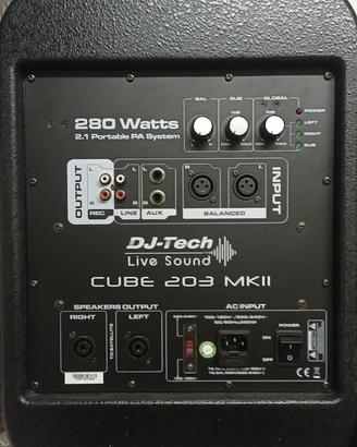 DJ Tech Cube 203 MK2 - Sistema Audio a Colonna 280
