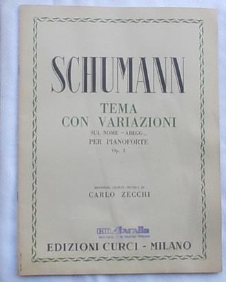 BRAHMS Studi per pianoforte SCHUMANN Tema con vari