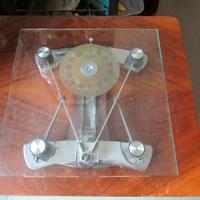 bilancia pesa persone Laica in vetro vintage