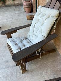 Due sedie adirondack in legno acacia