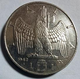 C020> Moneta da 1 LIRA del 1942 = Regno d'Italia