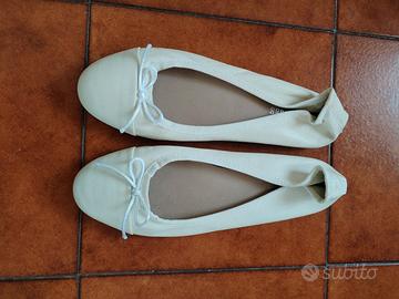 scarpe Ballerine Bianche vera pelle 