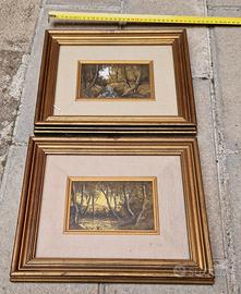 Quadro con cornici di pregio dorate