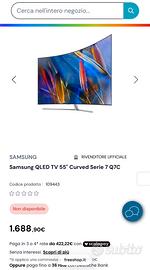 Tv Samsung QLED 55” Curvo