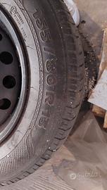 Gomme Kleber 155/80 R13 + cerchi in ferro 4pz