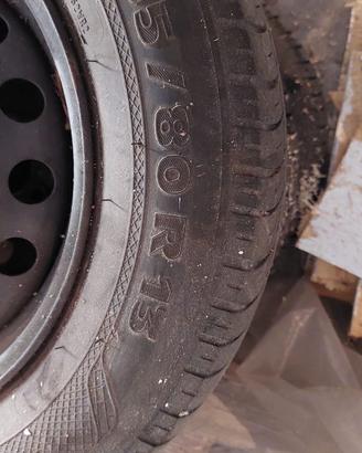 Gomme Kleber 155/80 R13 + cerchi in ferro 4pz