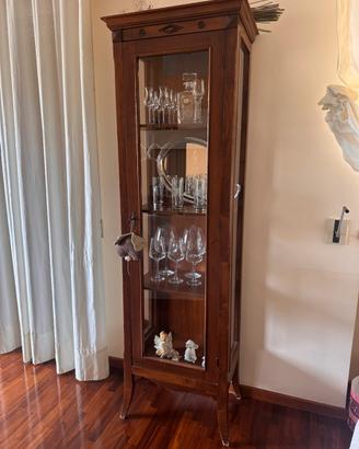 Colonna vetrina in legno “arte povera”